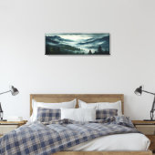 Pijnboombos op berg nevelige mist bedekt canvas afdruk (Insitu (Slaapkamer))
