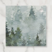 Pijnboombos Rustische Waterverf Therew Wedding Bedankjes Labels (Achterkant)