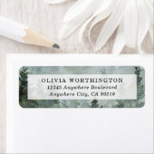 Pijnboombos Rustische Waterverf Therew Wedding Etiket (Insitu)