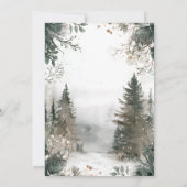 Pijnboombos Rustische Waterverf Therew Wedding Kaart (Achterkant)