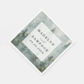 Pijnboombos Rustische Waterverf Therew Wedding Servet (Hoek)