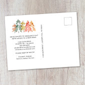 Pijnboombos Waterverf verplaatsen Aankondigingskaart