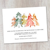 Pijnboombos Waterverf Verplaatsende Aankondiging