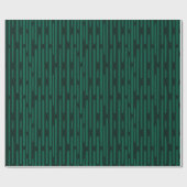 Pijnboomdonkergroen gestreept patroon cadeaupapier (Vlak)