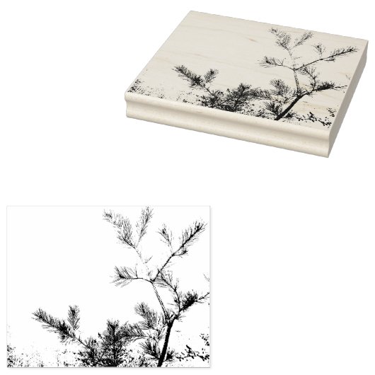 Pijnboomkegelledematen Ontwerp Rubberstempel (Gestempeld)