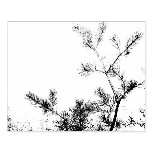 Pijnboomkegelledematen Ontwerp Rubberstempel (Afrduk)