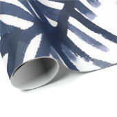 Pijnboomkegels en -vertakkingen | Waterverf Winter Cadeaupapier (Rol Hoek)