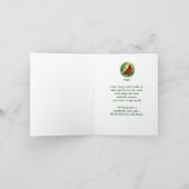 Pijnboomkwartelkoning Nieuwjaar Feestdagen Kaart (Binnen)