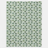 Pijnboompatroon Kerst Groene Waterverf Fleece Deken (Voorkant)