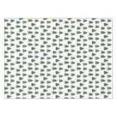 Pijnboompatroon Kerst Groene Waterverf Tafelkleed (Voorkant (Horizontaal))