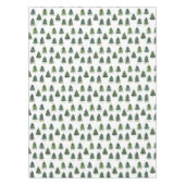 Pijnboompatroon Kerst Groene Waterverf Tafelkleed (Voorkant)