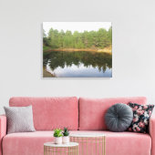 Pijnboomreflectie-meer Canvas Afdruk (Insitu (Woonkamer))