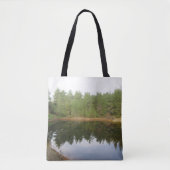 Pijnboomreflectie-meer Tote Bag (Voorkant)