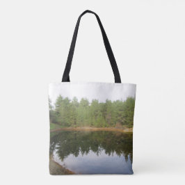 Pijnboomreflectie-meer Tote Bag