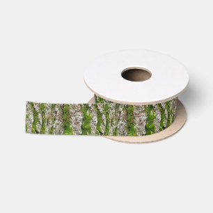 Pijnboomschors met moss satijnen lint