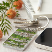 Pijnboomschors met moss sleutelhanger (Voorkant Rechts)