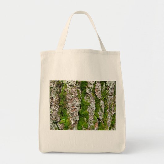 Pijnboomschors met moss tote bag (Voorkant)