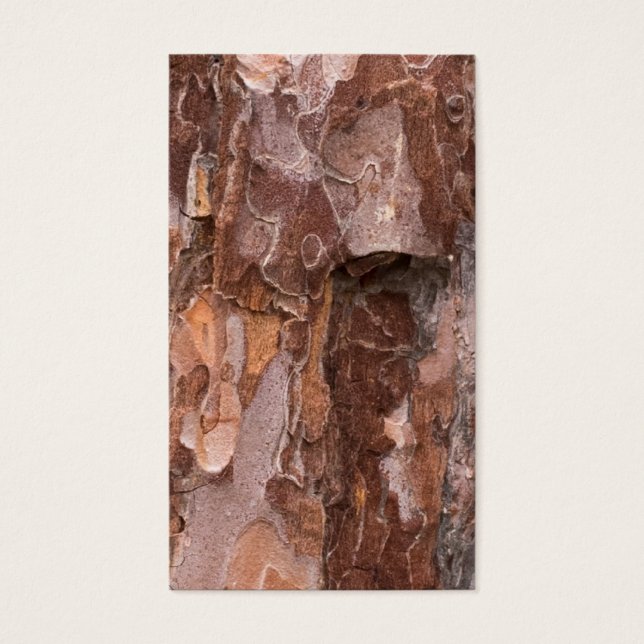 Pijnboomschors, textuur visitekaartje (Voorkant)