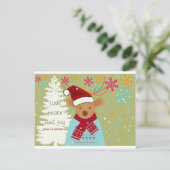 pijnboomsneeuw voor de fijne kerst briefkaart (Staand voorkant)