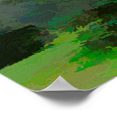 Pijnboomstraling in kleurvariaties poster (Hoek)