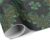 Pijnboomstructuurpatroon Cadeaupapier (Rol Hoek)