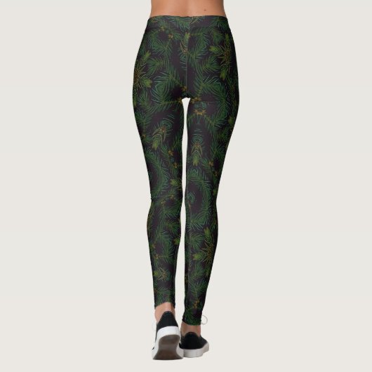 Pijnboomstructuurpatroon Leggings (Achterkant)