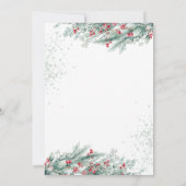 Pijnboomtak bessen pensioen kaart (Achterkant)