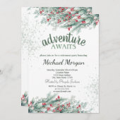 Pijnboomtak bessen pensioen kaart (Voorkant / Achterkant)