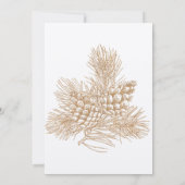 pijnboomtak | Winter bos bruiloft Kaart (Achterkant)