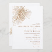 pijnboomtak | Winter bos bruiloft Kaart (Voorkant / Achterkant)