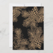 pijnboomtak | Winter bos bruiloft Kaart (Achterkant)