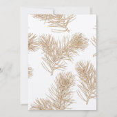 pijnboomtak | Winter Forest bruiloft uitnodiging (Achterkant)