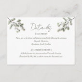 pijnboomtak | Winter Forest Trouwgegevens Informatiekaartje (Voorkant)