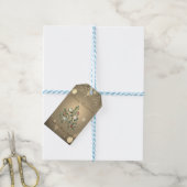 Pijnboomtakken Confetti Cadeaulabel (Met Touw)