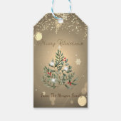 Pijnboomtakken Confetti Cadeaulabel (Voorkant)