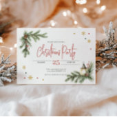 Pijnboomtakken met Holly Berries & Gold Snowflake Kaart