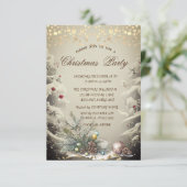 Pijnboomtakken, Pine Cone Stippen Kerst Kaart (Staand voorkant)