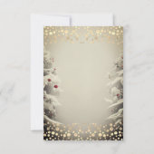 Pijnboomtakken, Pine Cone Stippen Kerst Kaart (Achterkant)