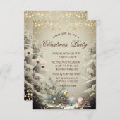 Pijnboomtakken, Pine Cone Stippen Kerst Kaart (Voorkant / Achterkant)