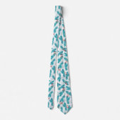 Pijnboomtwijgen en rode bessen Kerstmis Patroon Wi Stropdas (Achterkant)