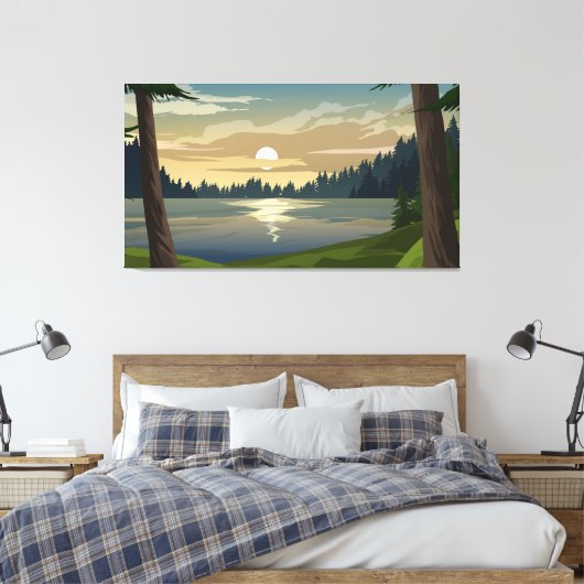 Pijnbos Canvas Afdruk (Insitu (Slaapkamer))