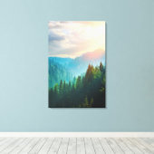 Pijnbos in de Dolomites, Italië Canvas Afdruk (Insitu (Houten vloer))