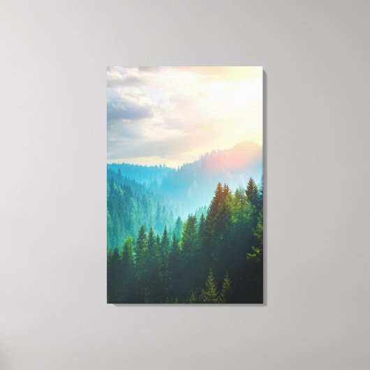 Pijnbos in de Dolomites, Italië Canvas Afdruk (Voorkant)