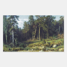 Pijnbos in de provincie Viatka Rechthoekige Sticker
