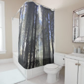 Pijnbos met zonneschijnse Natuur Douchegordijn (In situ)