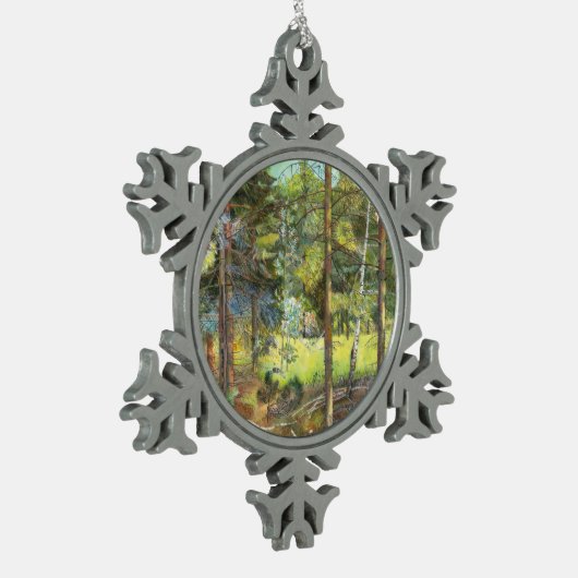 Pijnbos Tin Sneeuwvlok Ornament (Links)