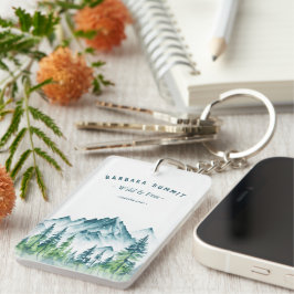 Pijnbos voor reizen in de buitenlucht sleutelhanger