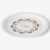 Pijnconen en bessen vakantiepapier borden papieren bordje (Gekanteld)