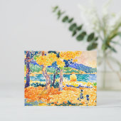 Pijnen aan de kust van Henri Edmond Cross Briefkaart (Staand voorkant)