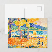 Pijnen aan de kust van Henri Edmond Cross Briefkaart (Voorkant / Achterkant)